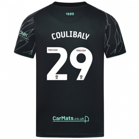 Kandiny Niño Camiseta Ismaila Coulibaly #29 Negro Verde 2ª Equipación 2024/25 La Camisa Chile