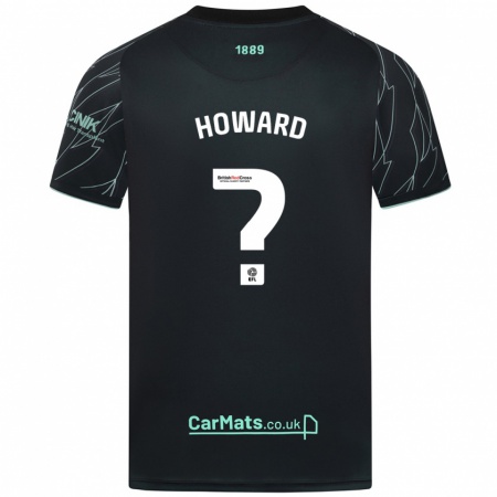 Kandiny Niño Camiseta Theo Howard #0 Negro Verde 2ª Equipación 2024/25 La Camisa Chile