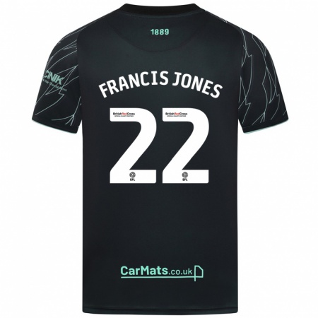 Kandiny Niño Camiseta Maria Francis-Jones #22 Negro Verde 2ª Equipación 2024/25 La Camisa Chile