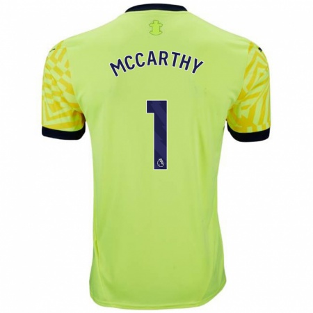 Kandiny Niño Camiseta Alex Mccarthy #1 Amarillo 2ª Equipación 2024/25 La Camisa Chile