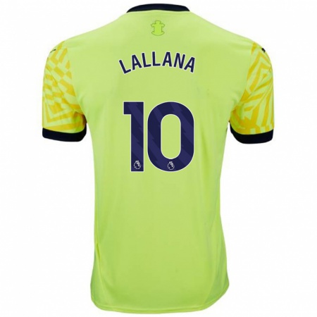 Kandiny Niño Camiseta Adam Lallana #10 Amarillo 2ª Equipación 2024/25 La Camisa Chile