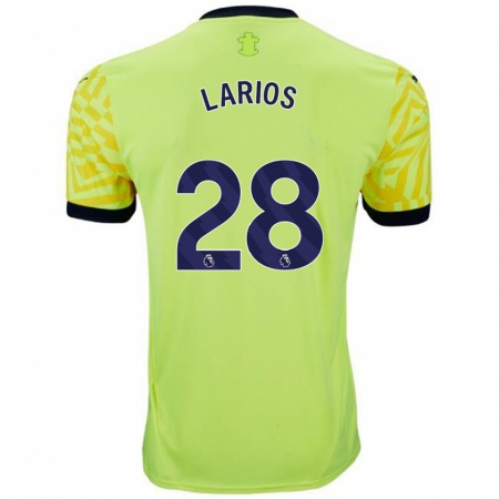 Kandiny Niño Camiseta Juan Larios #28 Amarillo 2ª Equipación 2024/25 La Camisa Chile