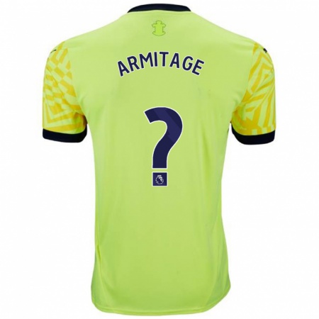 Kandiny Niño Camiseta Will Armitage #0 Amarillo 2ª Equipación 2024/25 La Camisa Chile