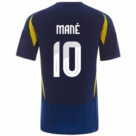 Kandiny Niño Camiseta Sadio Mané #10 Azul Amarillo 2ª Equipación 2024/25 La Camisa Chile