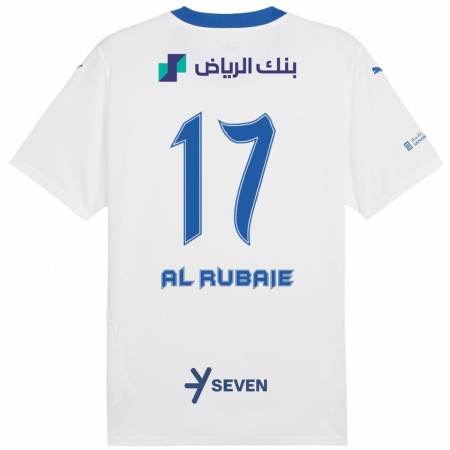 Kandiny Niño Camiseta Mohammed Al-Rubaie #17 Blanco Azul 2ª Equipación 2024/25 La Camisa Chile