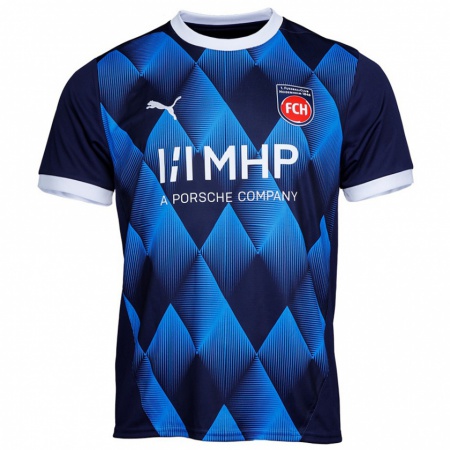 Kandiny Niño Camiseta Jan Hildebrand #0 Azul Marino Oscuro 2ª Equipación 2024/25 La Camisa Chile