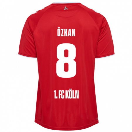 Kandiny Niño Camiseta Mikail Özkan #8 Rojo Blanco 2ª Equipación 2024/25 La Camisa Chile