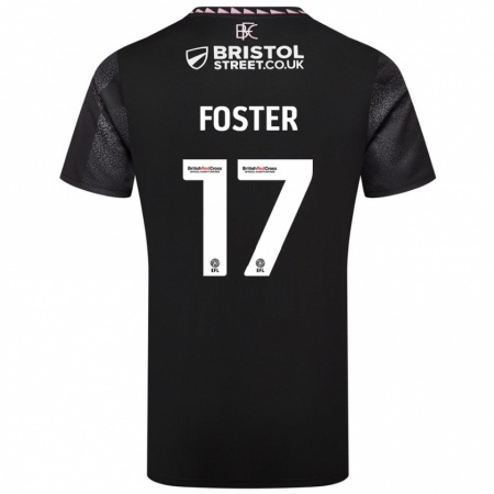 Kandiny Niño Camiseta Lyle Foster #17 Negro 2ª Equipación 2024/25 La Camisa Chile