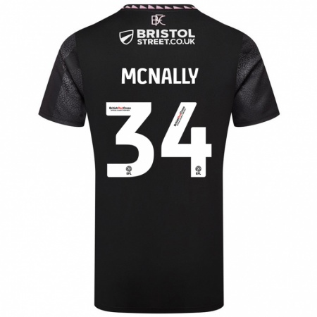 Kandiny Niño Camiseta Luke Mcnally #34 Negro 2ª Equipación 2024/25 La Camisa Chile