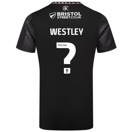 Kandiny Niño Camiseta Joe Westley #0 Negro 2ª Equipación 2024/25 La Camisa Chile