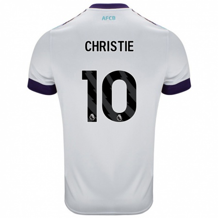 Kandiny Niño Camiseta Ryan Christie #10 Blanco Verde Púrpura 2ª Equipación 2024/25 La Camisa Chile