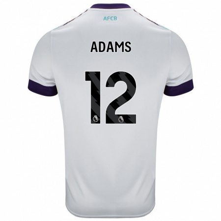 Kandiny Niño Camiseta Tyler Adams #12 Blanco Verde Púrpura 2ª Equipación 2024/25 La Camisa Chile