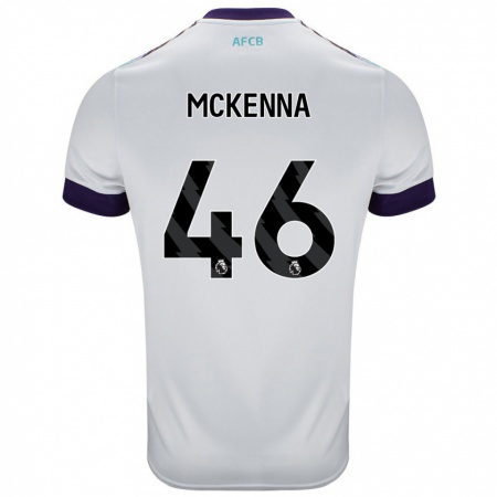 Kandiny Niño Camiseta Callan Mckenna #46 Blanco Verde Púrpura 2ª Equipación 2024/25 La Camisa Chile