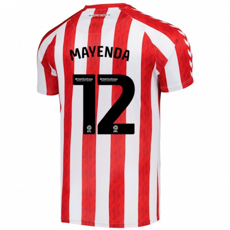 Kandiny Hombre Camiseta Eliezer Mayenda #12 Rojo Blanco 1ª Equipación 2024/25 La Camisa Chile