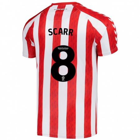 Kandiny Hombre Camiseta Emily Scarr #8 Rojo Blanco 1ª Equipación 2024/25 La Camisa Chile