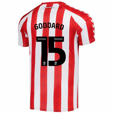 Kandiny Hombre Camiseta Amy Goddard #15 Rojo Blanco 1ª Equipación 2024/25 La Camisa Chile