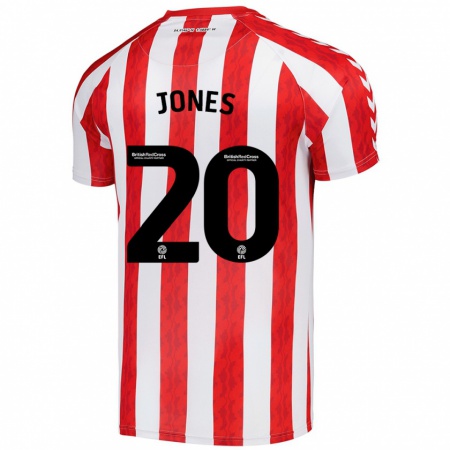 Kandiny Hombre Camiseta Ellen Jones #20 Rojo Blanco 1ª Equipación 2024/25 La Camisa Chile