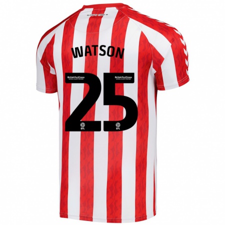 Kandiny Hombre Camiseta Katy Watson #25 Rojo Blanco 1ª Equipación 2024/25 La Camisa Chile