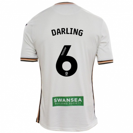 Kandiny Hombre Camiseta Harry Darling #6 Blanco 1ª Equipación 2024/25 La Camisa Chile