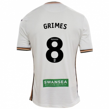 Kandiny Hombre Camiseta Matt Grimes #8 Blanco 1ª Equipación 2024/25 La Camisa Chile