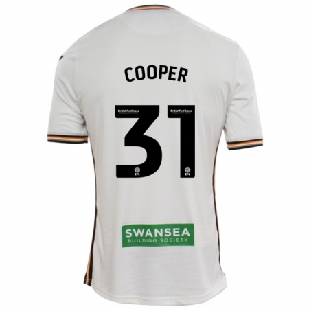 Kandiny Hombre Camiseta Oliver Cooper #31 Blanco 1ª Equipación 2024/25 La Camisa Chile