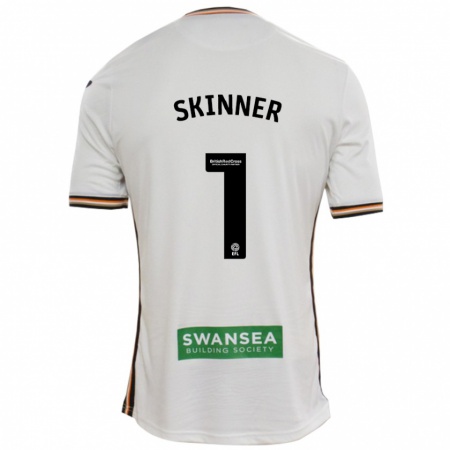 Kandiny Hombre Camiseta Claire Skinner #1 Blanco 1ª Equipación 2024/25 La Camisa Chile