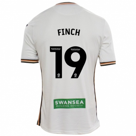 Kandiny Hombre Camiseta Lucy Finch #19 Blanco 1ª Equipación 2024/25 La Camisa Chile