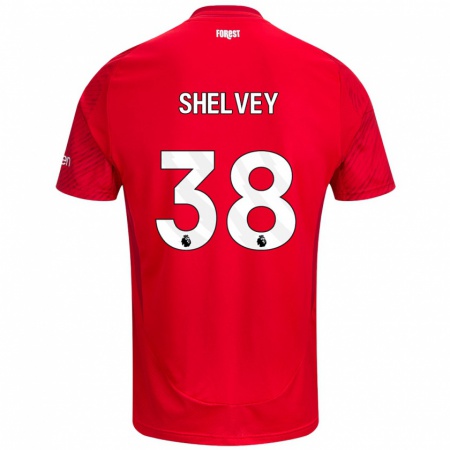 Kandiny Hombre Camiseta George Shelvey #38 Rojo Blanco 1ª Equipación 2024/25 La Camisa Chile