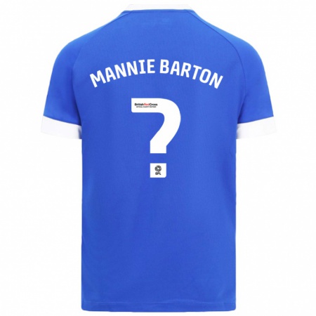 Kandiny Hombre Camiseta Mannie Barton #0 Azul Cielo 1ª Equipación 2024/25 La Camisa Chile