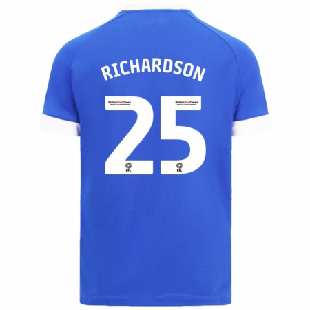 Kandiny Hombre Camiseta Tija Richardson #25 Azul Cielo 1ª Equipación 2024/25 La Camisa Chile