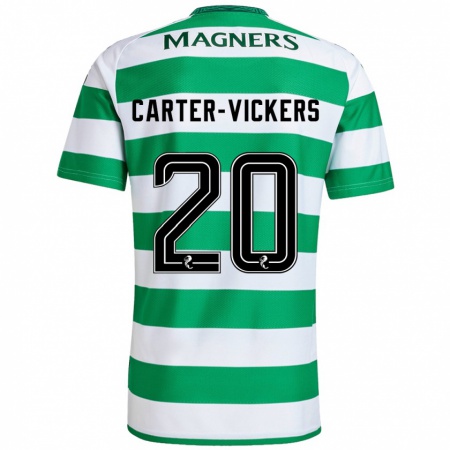 Kandiny Hombre Camiseta Cameron Carter-Vickers #20 Verde Blanco 1ª Equipación 2024/25 La Camisa Chile