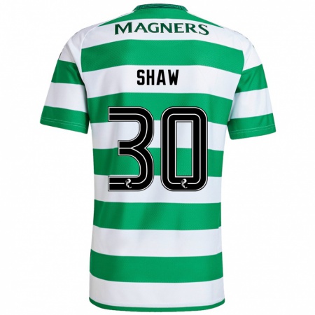 Kandiny Hombre Camiseta Liam Shaw #30 Verde Blanco 1ª Equipación 2024/25 La Camisa Chile