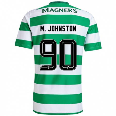 Kandiny Hombre Camiseta Mikey Johnston #90 Verde Blanco 1ª Equipación 2024/25 La Camisa Chile