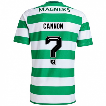 Kandiny Hombre Camiseta Aidan Cannon #0 Verde Blanco 1ª Equipación 2024/25 La Camisa Chile