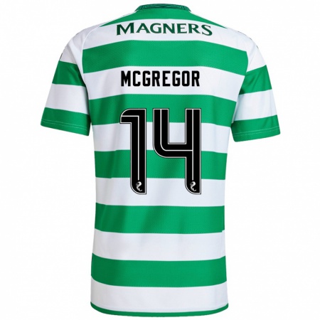 Kandiny Hombre Camiseta Shannon Mcgregor #14 Verde Blanco 1ª Equipación 2024/25 La Camisa Chile