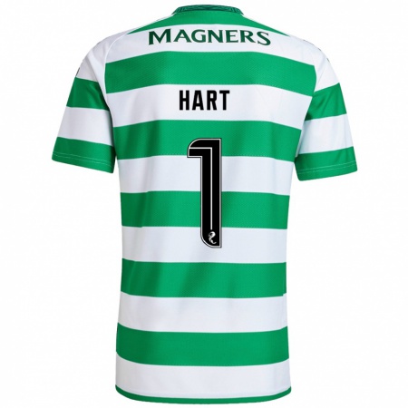 Kandiny Hombre Camiseta Joe Hart #1 Verde Blanco 1ª Equipación 2024/25 La Camisa Chile