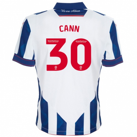 Kandiny Hombre Camiseta Ted Cann #30 Blanco Azul Oscuro 1ª Equipación 2024/25 La Camisa Chile