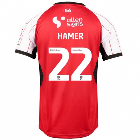 Kandiny Hombre Camiseta Tom Hamer #22 Blanco 1ª Equipación 2024/25 La Camisa Chile