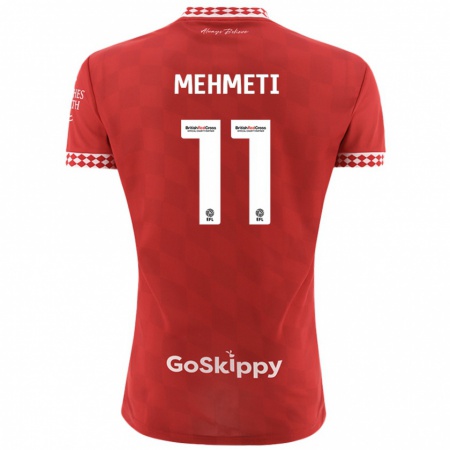 Kandiny Hombre Camiseta Anis Mehmeti #11 Rojo 1ª Equipación 2024/25 La Camisa Chile