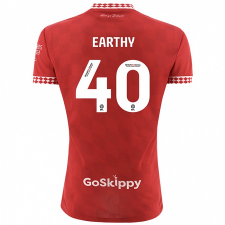 Kandiny Hombre Camiseta George Earthy #40 Rojo 1ª Equipación 2024/25 La Camisa Chile