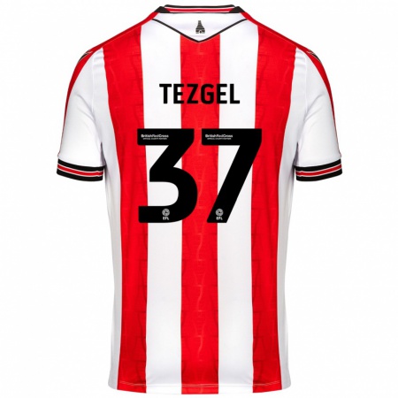 Kandiny Hombre Camiseta Emre Tezgel #37 Rojo Blanco 1ª Equipación 2024/25 La Camisa Chile