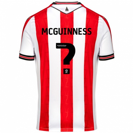 Kandiny Hombre Camiseta Dara Mcguinness #0 Rojo Blanco 1ª Equipación 2024/25 La Camisa Chile