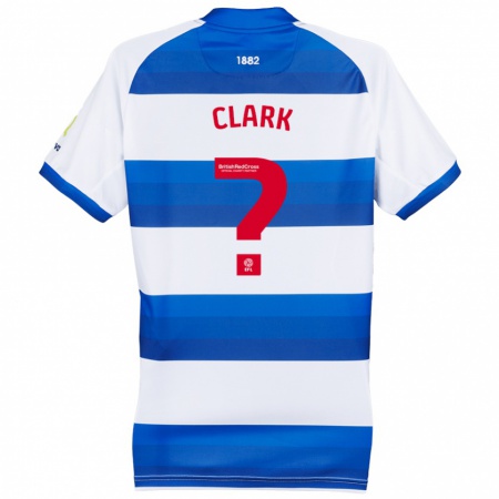 Kandiny Hombre Camiseta Conor Clark #0 Blanco Azul 1ª Equipación 2024/25 La Camisa Chile