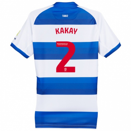 Kandiny Hombre Camiseta Osman Kakay #2 Blanco Azul 1ª Equipación 2024/25 La Camisa Chile