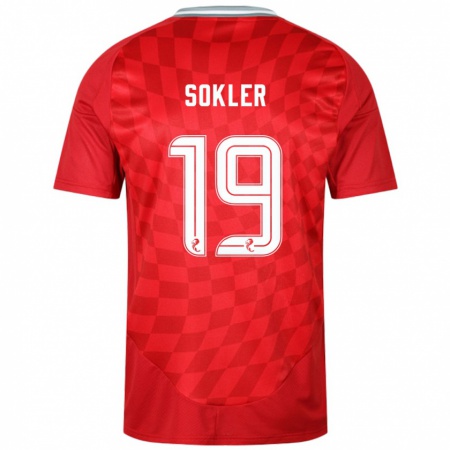 Kandiny Hombre Camiseta Ester Sokler #19 Rojo 1ª Equipación 2024/25 La Camisa Chile