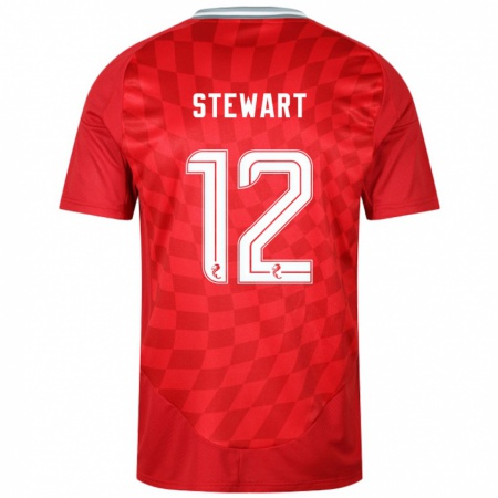 Kandiny Hombre Camiseta Hannah Stewart #12 Rojo 1ª Equipación 2024/25 La Camisa Chile