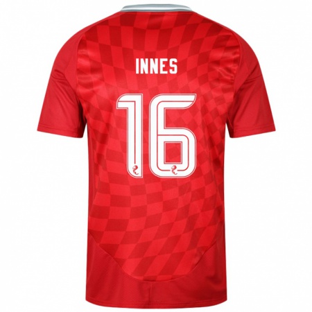 Kandiny Hombre Camiseta Hannah Innes #16 Rojo 1ª Equipación 2024/25 La Camisa Chile