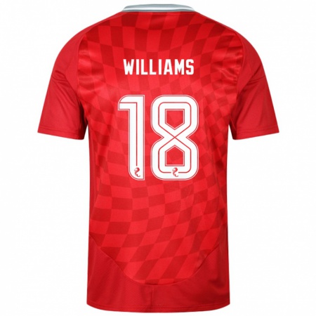 Kandiny Hombre Camiseta Rhys Williams #18 Rojo 1ª Equipación 2024/25 La Camisa Chile