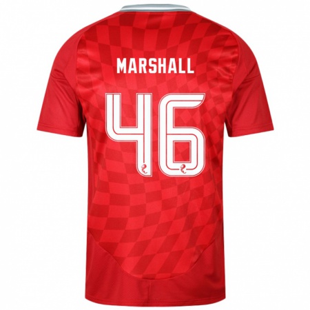 Kandiny Hombre Camiseta Findlay Marshall #46 Rojo 1ª Equipación 2024/25 La Camisa Chile