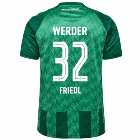 Kandiny Hombre Camiseta Marco Friedl #32 Verde 1ª Equipación 2024/25 La Camisa Chile